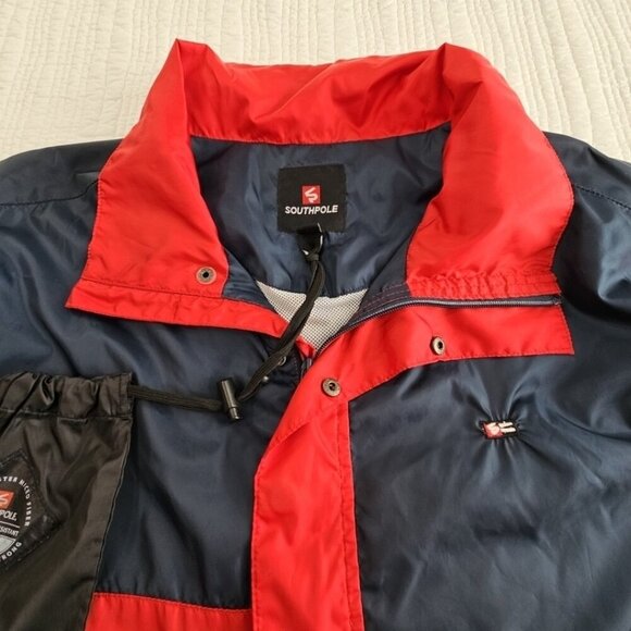 Southpole Windbreaker Pullover Men's XXL Red White Blue Packable Lightweight - Picture 6 of 16